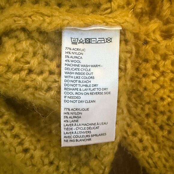 Urban Outfitters Mustard Yellow Open Knit Sweater - S - Picture 7 of 8